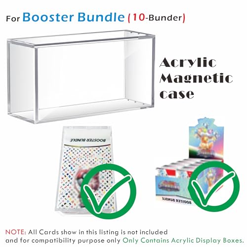 1PC Acrylic Magnetic Case for Booster Bundle(10Bundle) Clear Acrylic Display Case with Magnets Lid