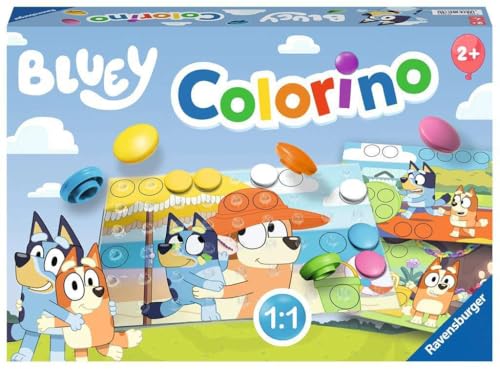 Ravensburger 22684 Bluey Colorino – Educational Color Matching Game for Kids Ages 2+ | Develops Fine Motor Skills & Encourages Creative Play | Featuring Bluey, Bingo, Bandit & Chilli | Colorino Bluey educational game for children from 2 years old as a tab