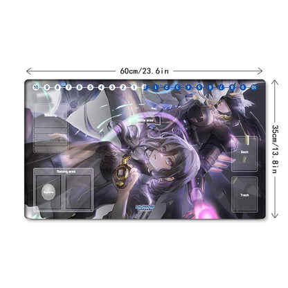 New Mlikemat Playmat Digimon DTCG Mat Mastemon TCG CCG OCG Trading Card Game Mat with Zones + Free Bag (ZD002-862-SM)