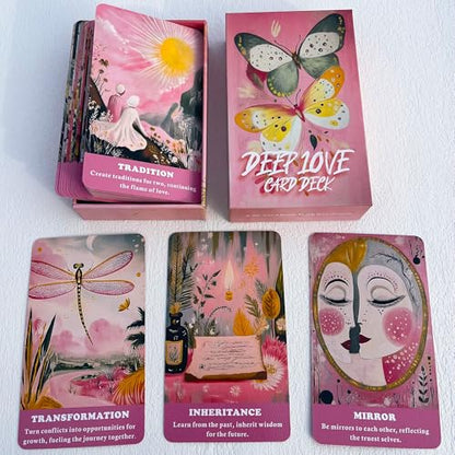 DPEHAKMK Love Oracle Cards, Romantic Relationships Oracle Cards for Beginners, Communication, Trust, Growth, and Healing Oracle Deck