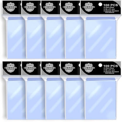 1000PS Penny Trading Card Sleeves for Board Game,Standard Size 66 * 91mm,Hold Perfect for Baseball,Football,Magic,Yugioh Card Sleeves