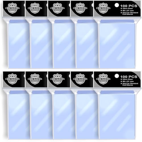 1000PS Penny Trading Card Sleeves for Board Game,Standard Size 66 * 91mm,Hold Perfect for Baseball,Football,Magic,Yugioh Card Sleeves