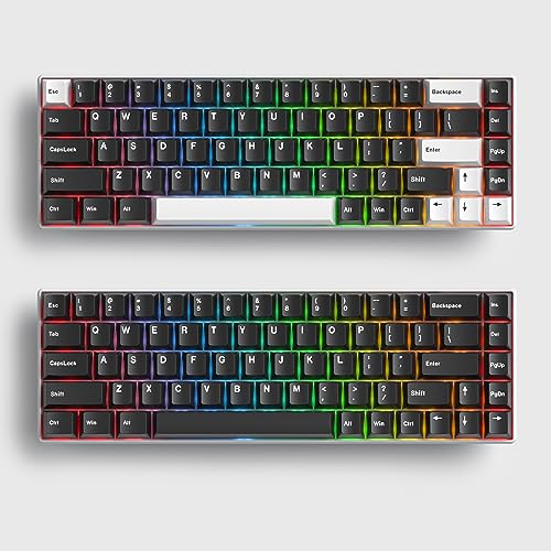 WOB Keycaps 60 Percent 168 Keys PBT Custom Gaming Keycaps Double Shot for ANSI US Layout 60% 65% 75% Mechanical Keyboard(WOB) - color: WOB black