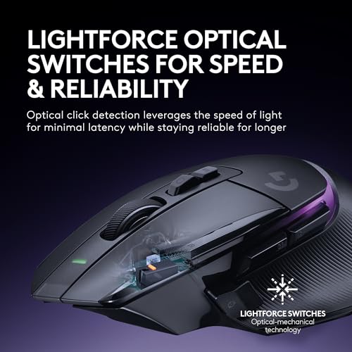 Logitech G502 X Plus Wireless RGB Gaming Mouse - Black | Optical Switches, RGB, 13 Buttons , Infinite Scroll Toggle, <130 hr Battery, USB-C, Wireless Charging Capable, for PC/MacOS - color: Black, style: Wireless