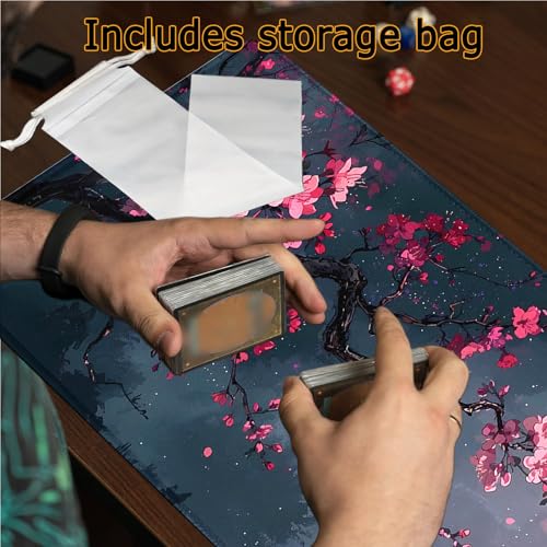 MTG Playmat Stitched Edges, 24 x 14 inches MTG Mat for DTCG CCG RPG DND Trading Card Game Playmats Smooth Surface Battle - color: Pattern12