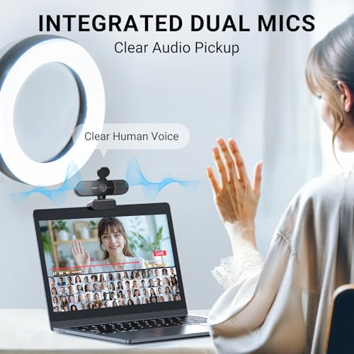 EMEET C960 AF 1080P Webcam for PC, Autofocus, 73° View Angle | Computer Camera w/Privacy Cover and Microphone, Plug and Play USB Webcam for Video Calling/Zoom/Teams/Google Meet - style: 1080P AF