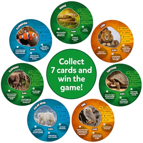 Skillmatics Guess in 10 Animal Picture Clues | Perfect for Boys, Girls, Kids, and Families Who Love, Card & Board Games, Educational Games, Gifts for Ages 6, 7, 8, 9 & Up - style: 2. Picture Clues Animals