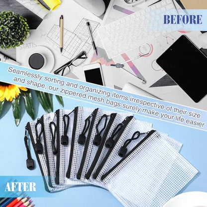 Jetec 32 Pcs Mesh Zipper Bags Bikini Organizer,Black,5.1 x 4.1 Inch - color: Black, size: 5.1 x 4.1 Inch