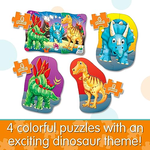 The Learning Journey: My First Puzzle Sets 4-In-A-Box Dinosaur – Dinosaur Puzzle Sets - Educational Toddler Toys & Activities for Children Ages 2-5 - style: Dino
