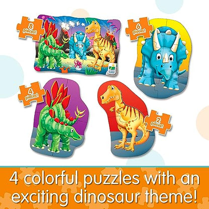 The Learning Journey: My First Puzzle Sets 4-In-A-Box Dinosaur – Dinosaur Puzzle Sets - Educational Toddler Toys & Activities for Children Ages 2-5 - style: Dino