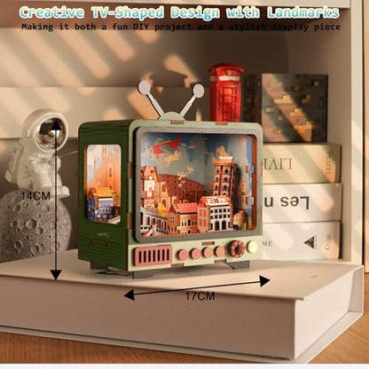 Travels to Venice 3D Wooden Puzzle with LED Lights, DIY Craft Model Kit for Adults & Kids, Creative Building Set and Unique Home Decor Gift for Travel Lovers - style: Travels to Venice