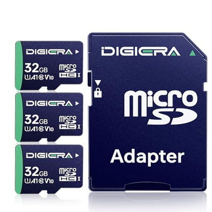 DIGIERA 32GB CT100 microSDHC UHS-I Memory Card with Adapter - up to 100MB/s, C10, U1, V10, Full HD, A1, Micro SD Card for Smartphones, Tablets, Cameras, Gaming Consoles, and Drones (3 Pack) - size: 32GB × 3, style: CT100 (100MB/s)