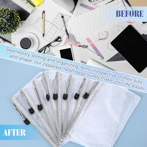 Jetec 32 Pcs Mesh Zipper Bags Bikini Organizer,Grey,7.5 x 5 Inch - color: Grey, size: 7.5 x 5 Inch
