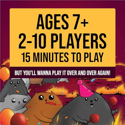 Exploding Kittens Party Pack, 2-10 Players, Ages 7+, Party Card Game | More players, more cards, more chaos! Quick-to-learn card game plays up to 10 and is great for parties or family game night - style: Larger Party Edition