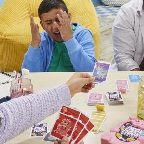 Hasbro Gaming Piggy Piggy Card Game | Family Games for Kids, Teens, and Adults | 2 to 6 Players I 20 Mins. Average | Quick-Playing Travel Games | Fun Summer Activities | Vacation Essentials | Ages 7+