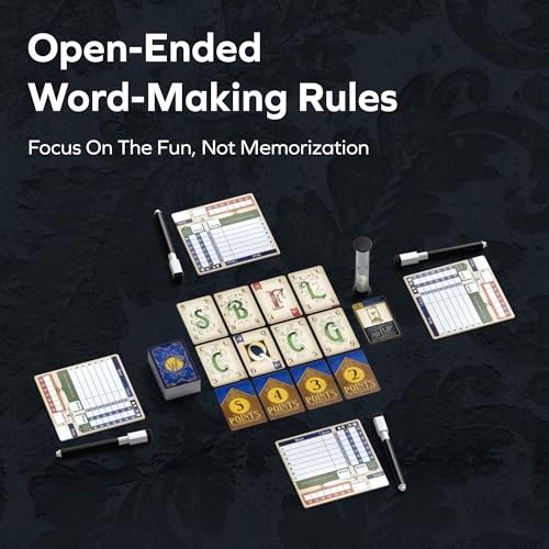Allplay Wordsy Board Game, Makes You Feel Smart, 20 Min, 1-6 Players