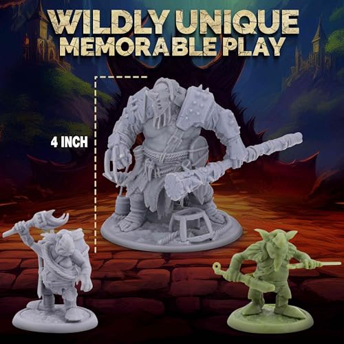Path Gaming Fantasy Goblins Set – 46 Unpainted 28mm Figures for DND Miniatures for Dungeons & Dragons, RPG Miniatures, Bulk Tabletop DND Monster Figures for D&D Games