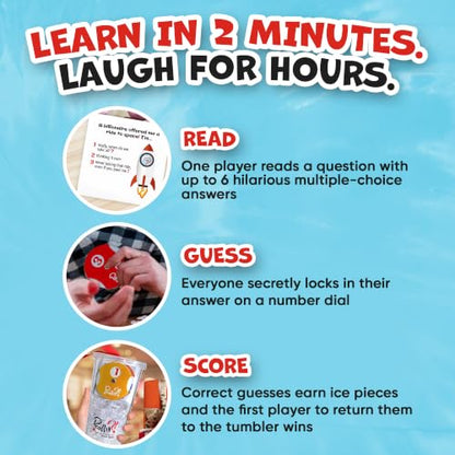 Really?! Games You Think You Know Me Fun Family Card Game for Adults Teens and Kids, 100 Question Cards with 500 Answers, Guessing Game with Number Dials and Score Keeping
