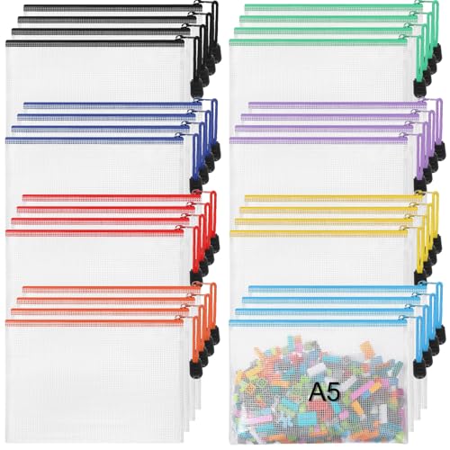 Jetec 32 Pcs Mesh Zipper Bags Bikini Organizer,Sweet Color,9 x 7 Inch - color: Sweet Color, size: 9 x 7 Inch