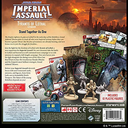 Star Wars Imperial Assault Board Game Tyrants of Lothal EXPANSION - Epic Sci-Fi Miniatures Strategy Game for Kids and Adults, Ages 14+, 1-5 Players, 1-2 Hour Playtime, Made by Fantasy Flight Games - size: Campaign Expansion, style: Tyrants of Lothal