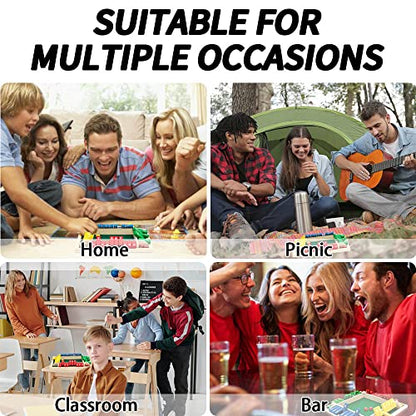 Nicecho Shut The Box Dice Game,2-4 Player Family Wooden Board Table Math Games for Adults and Kids, 8 Dices Classics Games for Classroom,Home,Party or Pub - size: 8.74 x 8.74 inches
