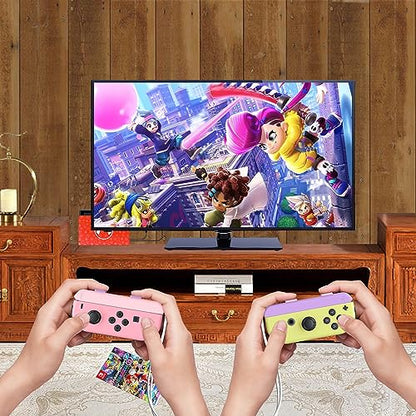 Lonxmovs 2 Pack Wrist Strap for Switch Joycon - Replacement Accessories for Joy con Straps (Pink and Purple) - color: Pink and Purple