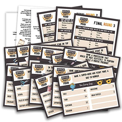 Office Friendly Feud Quiz, Family Feud Quiz, Office Party Games, Team Building Games, Feud Trivia Quiz - color: Neutral With Accent Colors