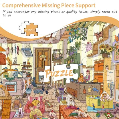 1000 Piece Jigsaw Puzzles for Adults,Pet Paradise Puzzle with 1:1 HD Poster, Precise Interlocking, Letter Markings on Back, Dust-Free, Stress Relief & Ideal Family Game Gift - color: Pet Paradise