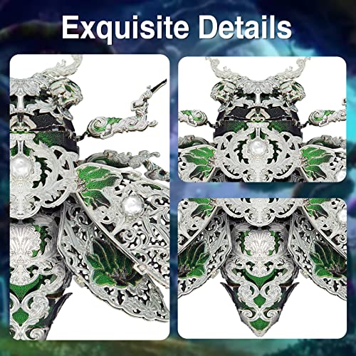 Piececool Metal 3D Puzzles for Adults, Cicada 3D Model Building Kits Insect Themed Animal Fashion Brooch Assembling DIY Crafts Creative Gifts - color: Cicada