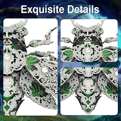 Piececool Metal 3D Puzzles for Adults, Cicada 3D Model Building Kits Insect Themed Animal Fashion Brooch Assembling DIY Crafts Creative Gifts - color: Cicada