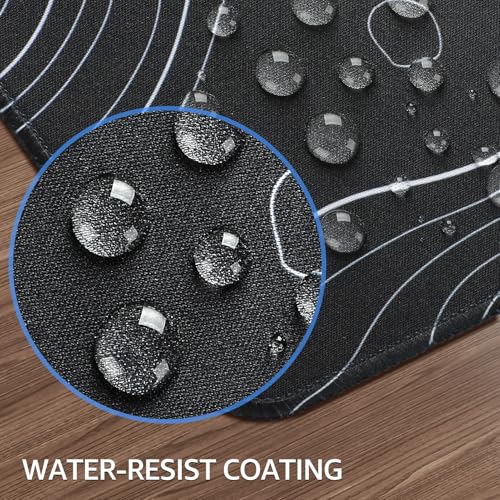 KTRIO Large Gaming Mouse Pad, 31.5 x 15.7 in, Black Topographic, XXL | Smooth Micro-Weave Surface, Artistic Pattern Design, Non-Slip Rubber Base, Durable Stitched Edges, Office & Home Use - color: Black Topographic, size: 31.5l X 15.7w Inches