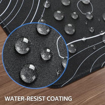 KTRIO Large Gaming Mouse Pad, 31.5 x 15.7 in, Black Topographic, XXL | Smooth Micro-Weave Surface, Artistic Pattern Design, Non-Slip Rubber Base, Durable Stitched Edges, Office & Home Use - color: Black Topographic, size: 31.5l X 15.7w Inches