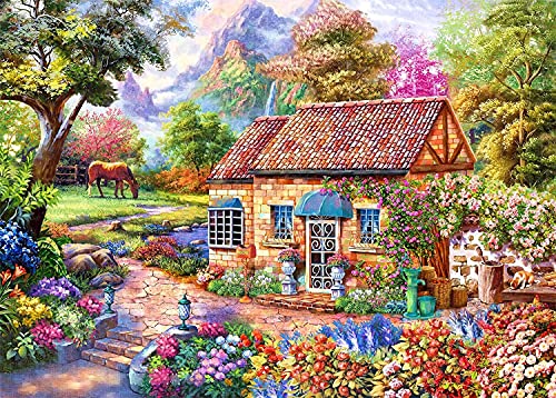 Jigsaw Puzzles for Adults 1000 Pieces, Home Interlock Perfectly No Dust, Home Decors Family Challenge Toys for Men Women Elders Seniors (27.5"x19.6"), 1:1 Poster - color: Home
