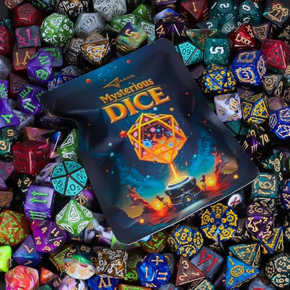 CiaraQ Polyhedral Dice Set - DND Role Playing Dice | Acrylic RPG Dice for Dungeons and Dragons MTG Table Games, Random Color, 7pcs - color: Random Color