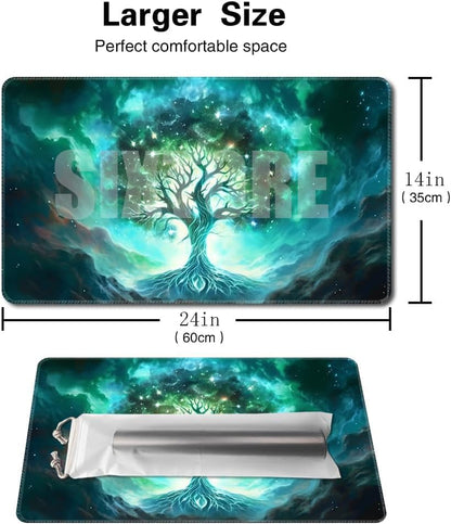 Premium Board Game 24x14in MTG Playmat Compatible for OCG CCG RPG TCG Playmat (Green Vitality) - color: Green Vitality
