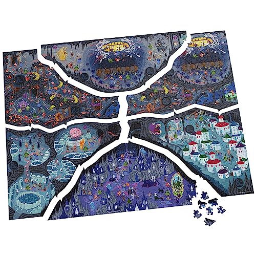 Spin Master Games Dungeons & Dragons 1000-Piece Jigsaw Puzzle for Adults | 1000-Piece Jigsaw Puzzle, Interactive Storytelling Game, Screen-Free Stress Relief, Collectible DND Fantasy Art, Ages 12+ - color: Build and Explore 1000pc Puzzle