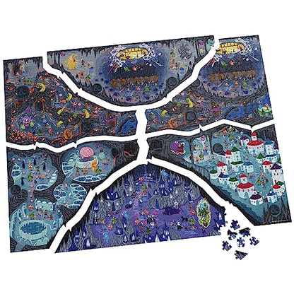 Spin Master Games Dungeons & Dragons 1000-Piece Jigsaw Puzzle for Adults | 1000-Piece Jigsaw Puzzle, Interactive Storytelling Game, Screen-Free Stress Relief, Collectible DND Fantasy Art, Ages 12+ - color: Build and Explore 1000pc Puzzle