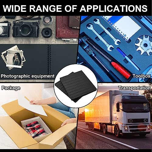 Frienda 2 Pcs Polyethylene Foam Sheet 18 x 16 x 1.5 Inch Cuttable Foam Inserts for Pads Toolbox Polyethylene Insert Packing Block Padding for Crafts Toolbox Storage, Black