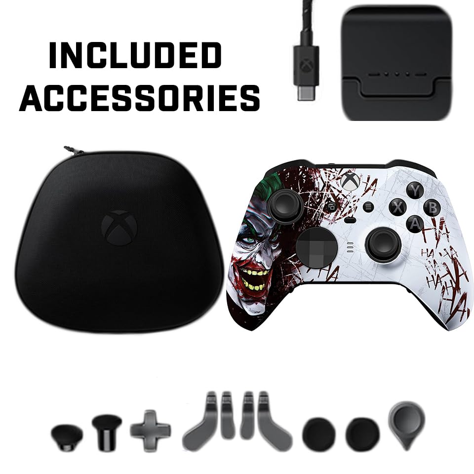 Custom Controllerzz Elite Series 2 Controller Compatible With Xbox One, Xbox Series S, and Xbox Series X (Jokester) - color: Jokester