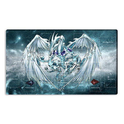 New Mlikemat Playmat Stardust Dragon TCG CCG OCG Trading Card Game Mat with Zones + Free Bag (ZD014-511-A)