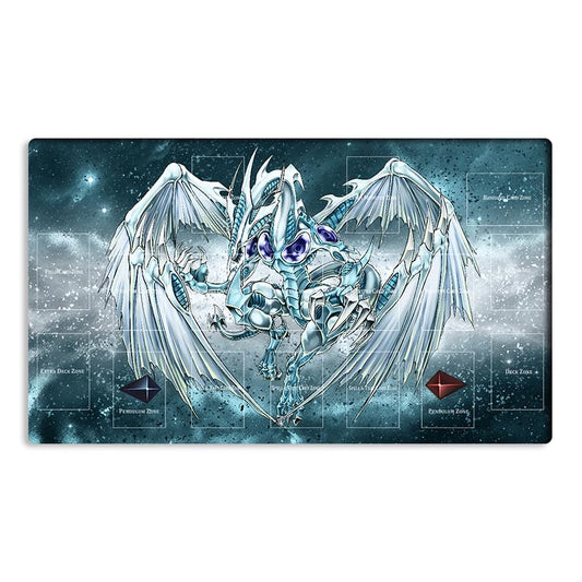 New Mlikemat Playmat Stardust Dragon TCG CCG OCG Trading Card Game Mat with Zones + Free Bag (ZD014-511-A)