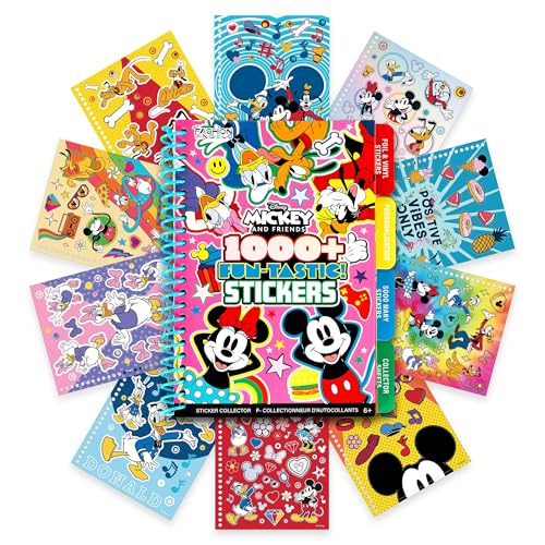 Fashion Angels Disney Mickey & Friends 1000+ Tabbed Sticker Collection Book | Includes Holographic, Vinyl & Alphabet Stickers, For Kids Ages 6+ - color: Mickey & Friends
