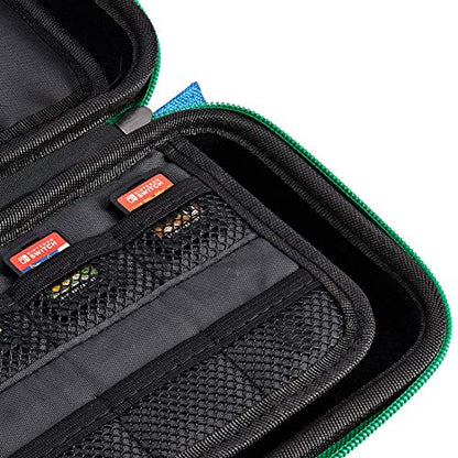 FUNLAB Switch 2 Carrying Case Compatible with Nintendo Switch 2/1/OLED, Portable Hard Shell Switch Carry Case with 10 Game Card Slots for Travel - Green - color: Z-Green