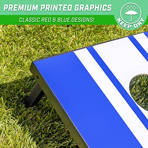 GoSports Portable Cornhole Sets, 8 Styles – Choose 4 x 2 ft or 3 x 2 ft - Boards Include 8 Bean Bags, Travel Case, and Game Rules - style: 3 x 2 ft Classic