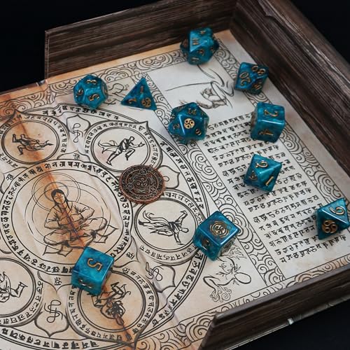 Polyhedral Dice Set - Dice Set for DND, Pathfinder & Tabletop RPGs (Monk)
