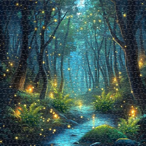 Impossible Puzzles for Adult 1000 Pieces, Magic Forest Fantasy Puzzle,Nature Difficult Challenging Jigsaw Puzzles - style: Magic Forest Puzzle