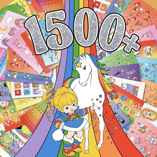 Horizon Group USA Sticker Book with Large and Small Sizes, Kids Stationary for Water Bottle, Notebooks, and Party Favors, Rainbow Brite - color: Rainbow Brite