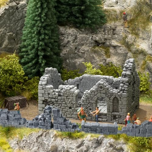 Warmtree Stone Wall Ruins for Terrain Sets Diorama Supplies | Miniature Terrain Building Tabletop Accessories Train Landscape Railroad Scenery Military Layout Model WarGaming Terrain
