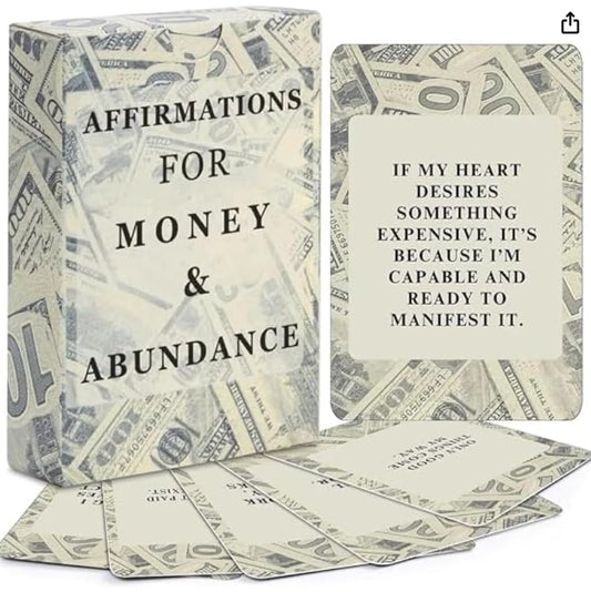 Isaac Liev Money Affirmations Cards - Motivational Daily Affirmation for Men Women, Manifestation Abundance Wealth Mindset Manifesting Card -Cool Gifts for Him & Her, Best Friend, Coworkers, Office & Birthday - style: Money Affirmation