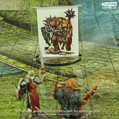 Paper Figure Holder | Game Card Holder | Paper Miniature Counter Bases (Circular Base, 2x2-Inch Slot)